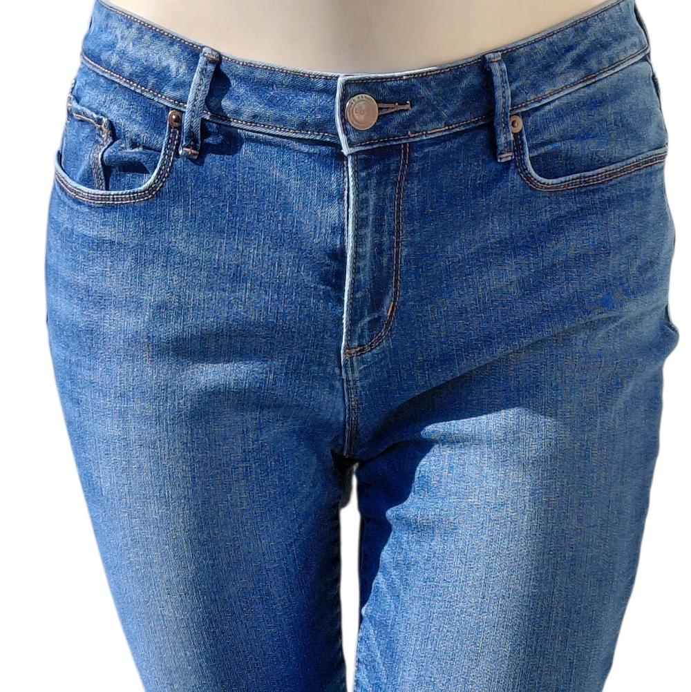7022A -Women's Loft Outlet Skinny Jeans Size 12, 32"W, 26"Inseam, 9 1/2" Rise, - Picture 3 of 5